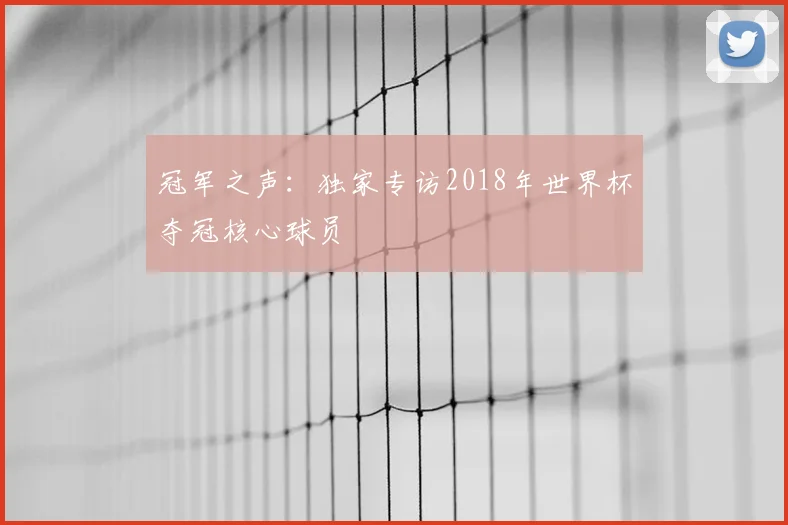 冠军之声：独家专访2018年世界杯夺冠核心球员
